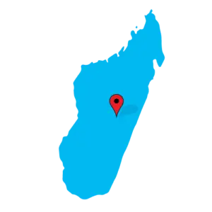 Carte de la provenance de la citrine à madagascar